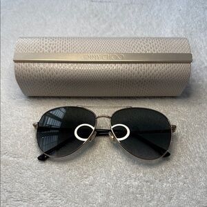 Jimmy Choo DEVAN/S RHL9O 59-13-140 Women's Glitter Aviator Sunglasses